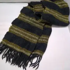 ENRICOCOVERI　エンリコ コベリ　お洒落な　ストライプ柄のマフラー