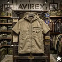 AVIREX 半袖　ミリタリージャケット フード付のサムネイル