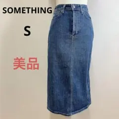 美品 SOMETHINGデニムスカート Sのサムネイル