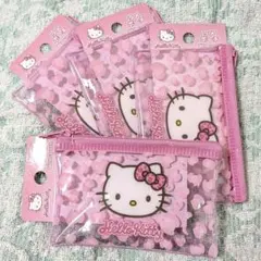 【送料込み】新品　ハローキティ ラメポーチ(S)　透明ポーチ 4個セット
