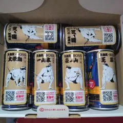 ★サントリー PREMIUMboss微糖　未使用缶　大相撲コラボ缶6缶セットのサムネイル