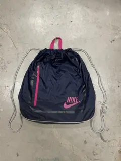 NIKE ナップサック ピンク ブラック 黒 y2k - メルカリ