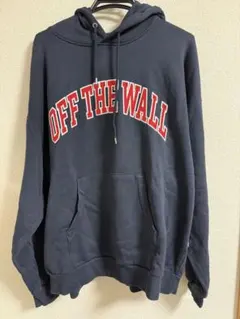 VANS パーカー ネイビー ロゴ OFF THE WALL スケーター