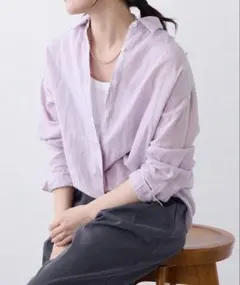 MICA & DEAL ラミー2WAYシアーシャツ　リネンシャツ 麻のサムネイル