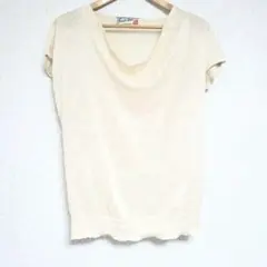 【お値下げ！】リネン100％ フレンチスリーブサマーニット