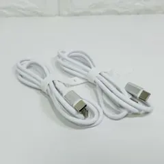 ⭐︎新品⭐︎USB-C & USB-C 絡まないケーブル 結束バンド付き 1m×2本
