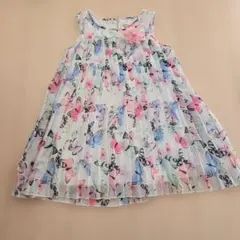 H&M 蝶々柄 ノースリーブワンピース 104cm