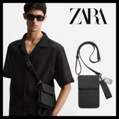 美品 ZARA テクニカルクロスボディバッグ ショルダーバッグ スマホショルダー