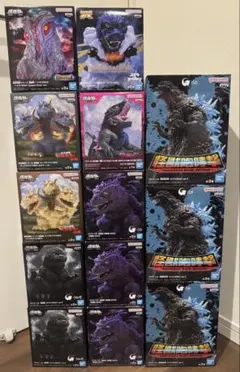 鎮座獣 怪獣咆哮撃 フィギュア 13個セット ゴジラ キングギドラ ヘドラ