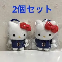 即日発送 ハローキティ サッカー日本代表 フィンガーマスコット2点 