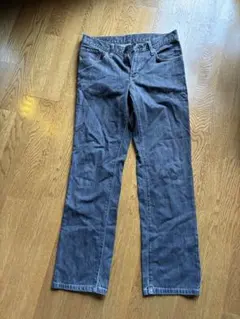 EDWIN ブラックストレートデニム　M