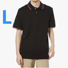 ポロシャツ コットンピケ スリムフィット メンズ ネイビー レッド ゴルフ 紺色