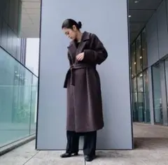 ENOF イナフ wool rever half coat ブラウン - メルカリ