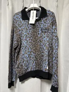 WACKOMARIA 25FW/LEOPARD KNIT POLO SHIRT