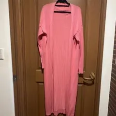 GU サーモンピンクのロングカーディガン 長袖