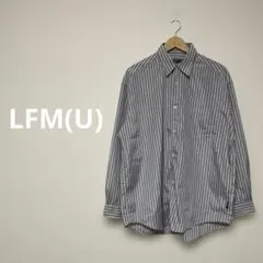 【極上のとろみ感】LFM(U) オーバーサイズ ストライプシャツ M 爽やか