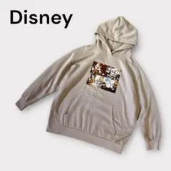Disney アニメ プリント スウェットパーカー ディズニー ミッキー ミニー