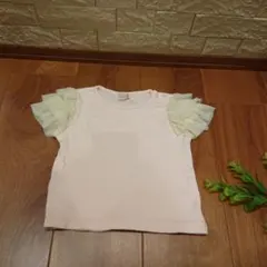 【petit main 】フリル袖 Tシャツ 80