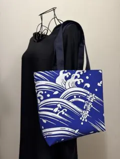 大相撲　若隆景　荒汐部屋　相撲　浴衣　反物　和柄　粗布　マチ付柔らかトートバッグ