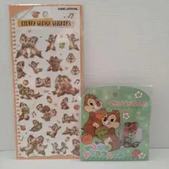 チップとデール　おはじきシール　フラッフィースケッチステッカーズ