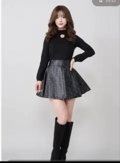 プチハイネック ニット