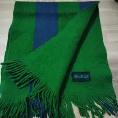 micmac PARIS 緑と青のストライプマフラー