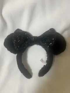 ミッキー ミニー ふわふわカチューシャ 黒