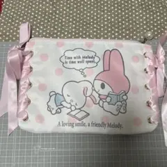 マイメロディ　リズムくん　ポーチ　ピンク　リボン