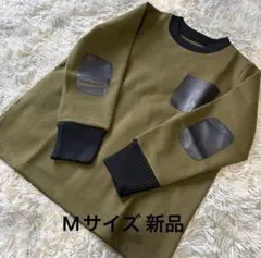 provador レザー調パッチアクセントプルオーバーカーキM新品