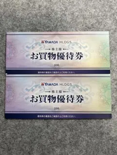 ヤマダ電機株主優待　お買物優待券　10,000円分　２０２５年１２月末日まで
