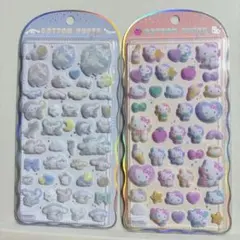 【国内正規品】サンリオ　コットンパフィーシール　ハローキティ シナモロール