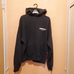 ESSENTIALS 黒 M 花柄パーカー