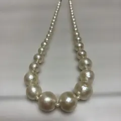 パールホワイト ビーズネックレス