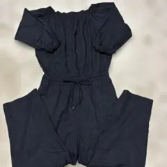 niko and ニコアンド　オールインワン　つなぎ　黒　コンビネゾン