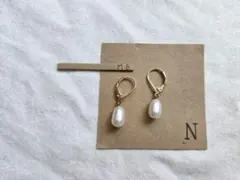 １粒淡水パールピアスM6 イヤリング　ハンドメイドピアス