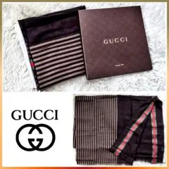 最終価格✥GUCCI グッチ✥シェリーライン ダブルGGストール ウール シルク
