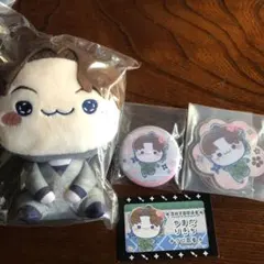 忍たま　くじ　山田利吉　もちぴこ 缶バッジ アクスタ　セット