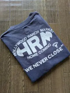 ハリウッドランチマーケット　HRM バックプリント Tシャツ　ネイビー　ロンTのサムネイル