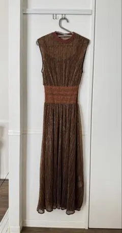 AMERI アメリ MEDI SMOCKING LAME DRESS ワンピースのサムネイル