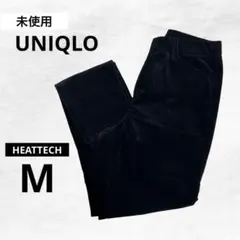 UNIQLO ユニクロ 黒 ヒートテックパンツ ベロア素材 M