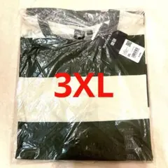 新品　ユニクロ×マリメッコ　半袖Tシャツ 3XL ボーダー　白×深緑