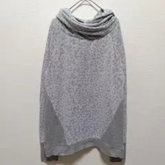 ❤希少 VENUS レオパード柄 カウルネック スウェット チュニック グレー