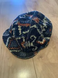 KAPITAL キャピタル廃盤イカリ マーク刺繍ドット柄ワークキャップCAP新品 KOUNTRY かつらぎ KOLA CAP ZUNIチートリメイク キャップ ビーズ 刺繍