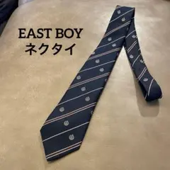 美品　EASTBOY ネクタイ 紋章柄 紺×エンジ