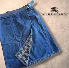 BURBERRY デニムスカート 42 M〜L ウエスト調整