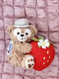 ダッフィー＆フレンズ　ハートフェルトストロベリーギフト　ぬいぐるみチャーム