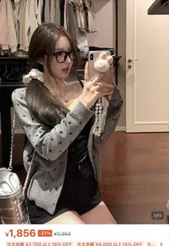 SHEIN ドット柄ニット サイズS