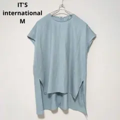 ITS international フレンチスリーブ カットソー 水色 M
