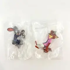 ズートピア2 ゆらゆらつながるマスコット ニック・ワイルド ジュディ・ホップス