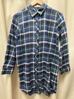 CECIL McBEE 長袖チェックロングシャツ